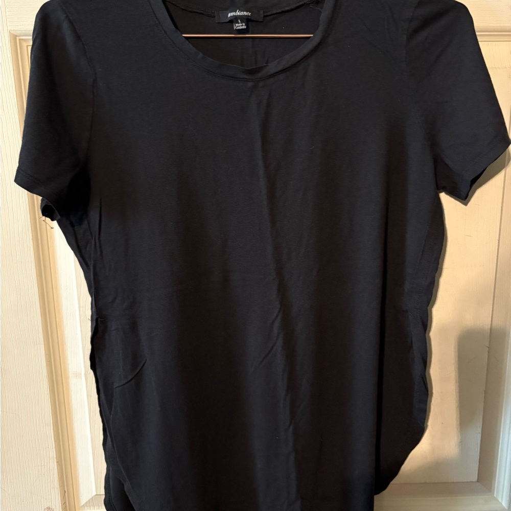 Ambiance Black Short Sleeve Women's Tee